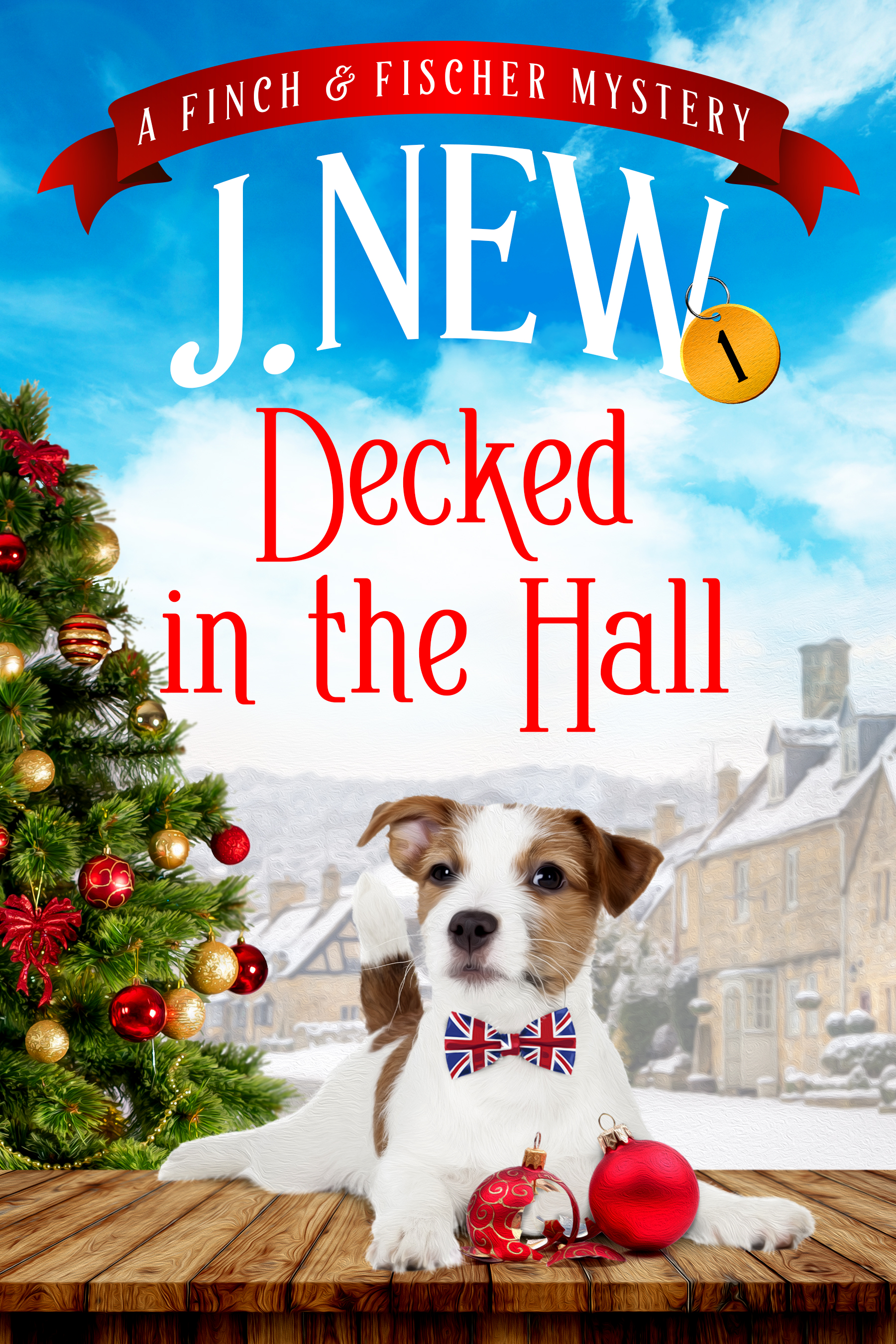 Decked in the Hall the first exciting and humorous book in the popular cozy mystery series featuring Mobile Librarian Penny Finch and her cute and clever dog detective Fischer