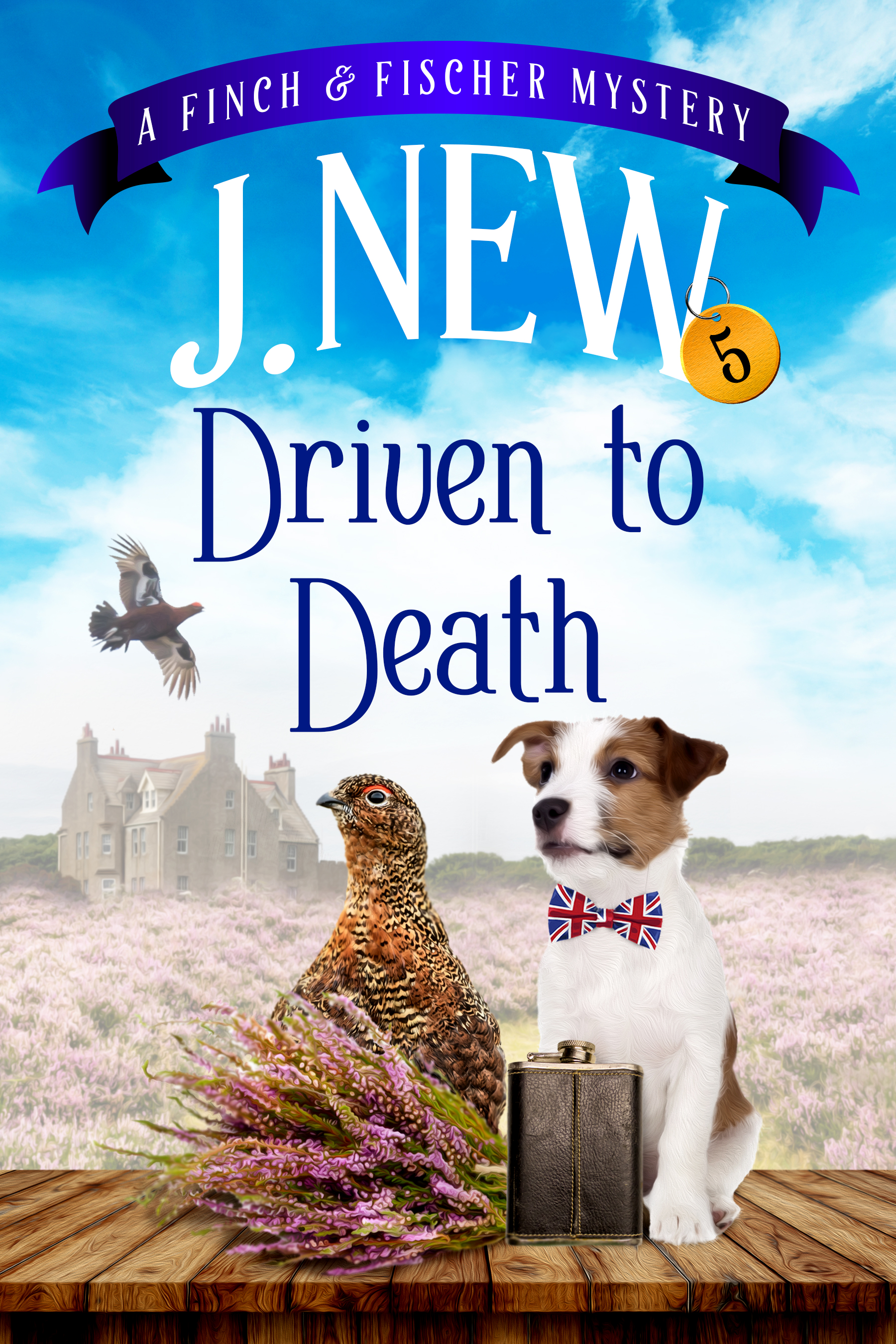 Driven to Death book 5 in the best selling Finch & Fischer cozy mystery series by British author J. New