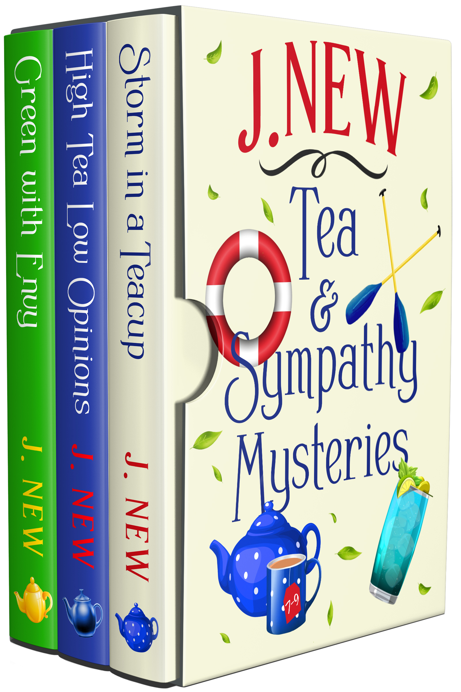 The Third boxset of the popular Tea and Sympathy Mysteries by J New Containing books 7 8 and 9 available from Amazon, Barnes and Noble and Waterstones in ebook and print